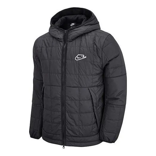 Куртка Men's Nike Synthetic-fill Fleece-lined Logo Hooded Long Sleeves Jacket Black, мультиколор