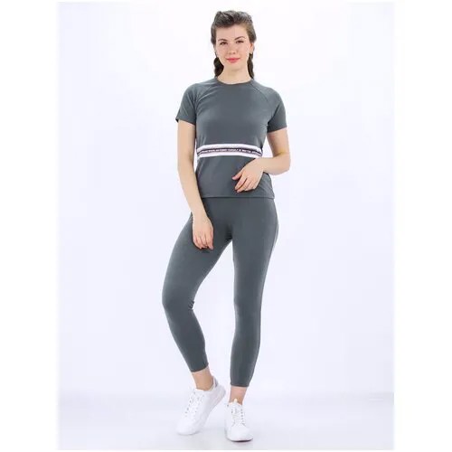 SANGERstyle Костюм женский для фитнеса /серо-зеленый/ 42