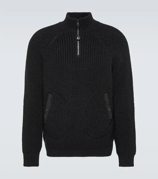 Шерстяной свитер с полумолнией x pharrell williams Moncler Genius, черный
