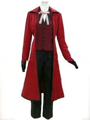 Элементы могут быть адаптированы Аниме Kuroshitsuji Black Butler Косплэй мужские и женские Хэллоуин Cos Grell Sutcliff Косплэй костюм S-3XL