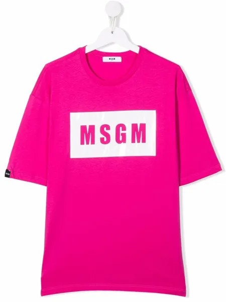 MSGM Kids футболка с логотипом