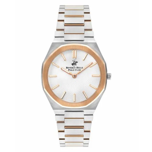Наручные часы Beverly Hills Polo Club Американские женские часы Beverly Hills Polo Club BP3374X.330 с минеральным стеклом, белый, серебряный