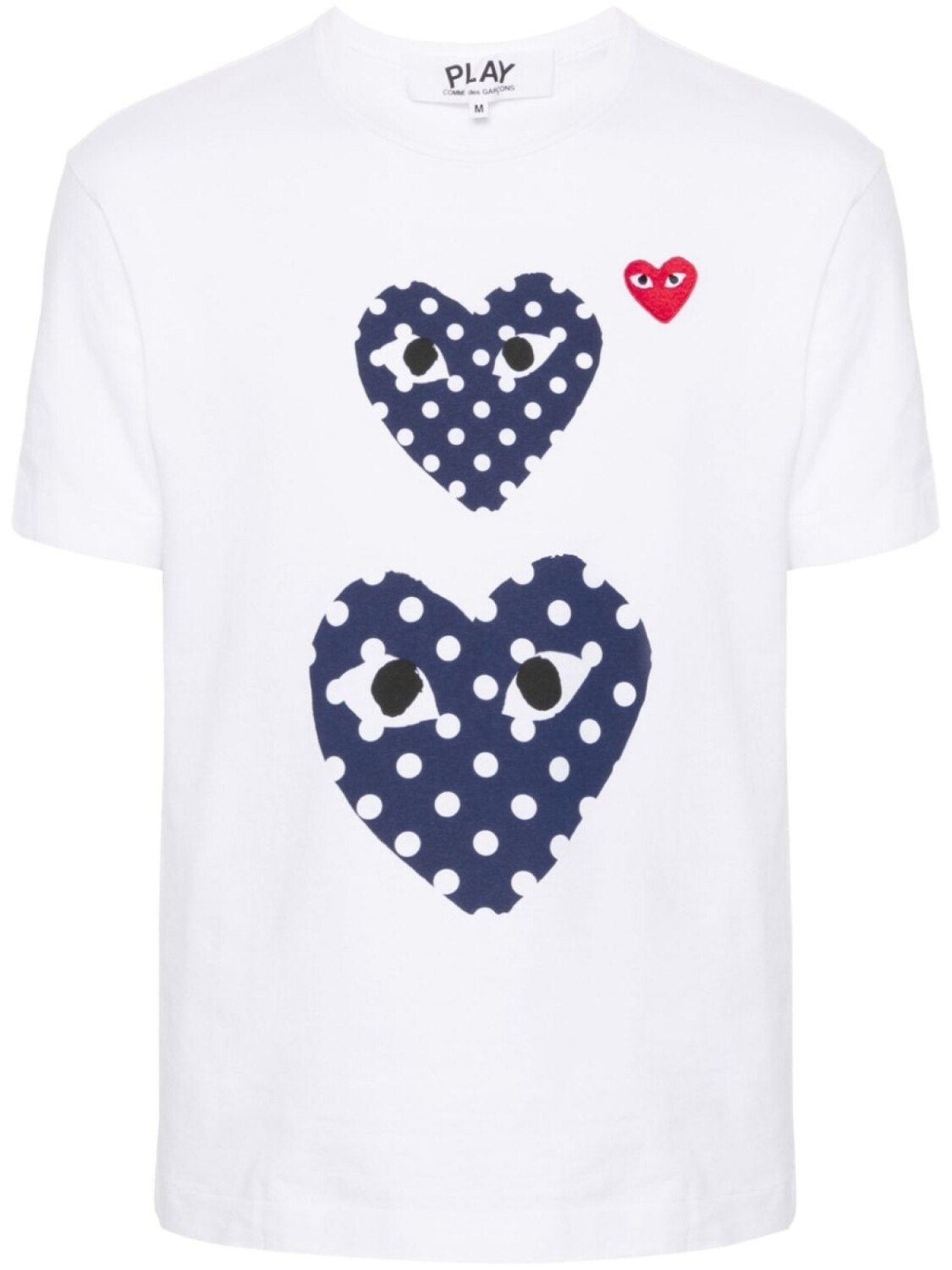 Comme Des Garçons Play футболка с аппликацией, белый