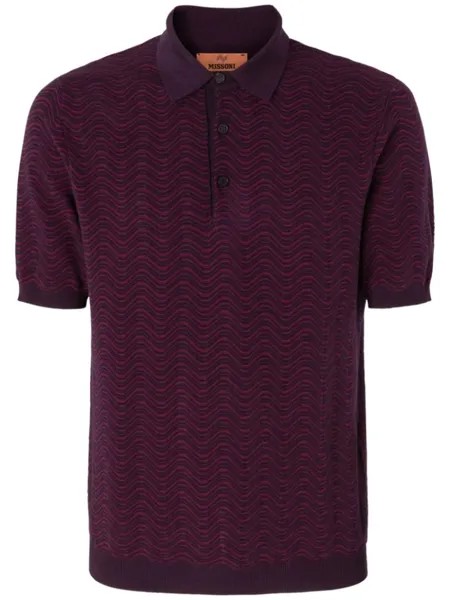 Missoni рубашка поло с узором, красный
