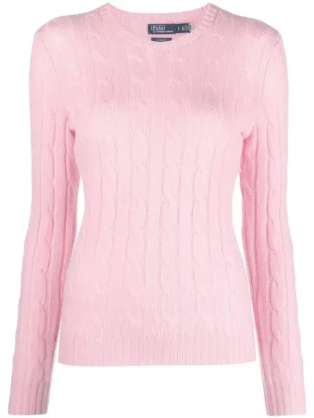 Polo Ralph Lauren кашемировый джемпер фактурной вязки, розовый