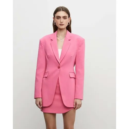 Пиджак I AM Studio, силуэт прилегающий, размер XS, розовый