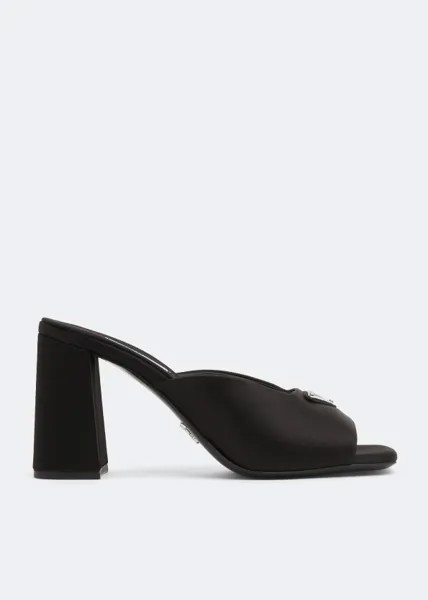 Мюли Prada Satin Heeled, черный