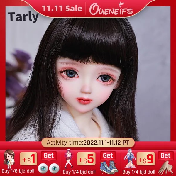 Куклы Тарли 1/4 BJD, стильная толстовка с капюшоном для молодых девушек, игрушки-мартены, подарок-сюрприз, кукла для девочек