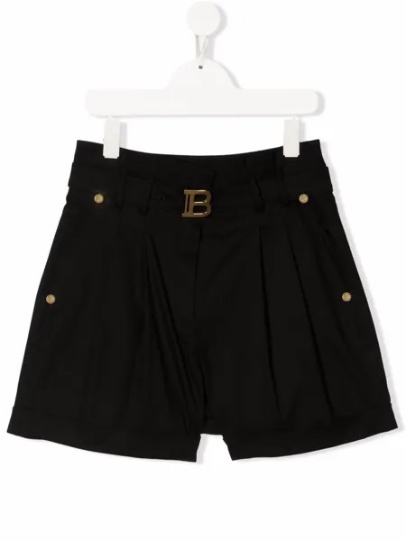 Balmain Kids джинсовые шорты с логотипом