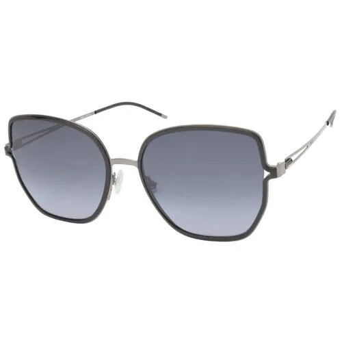 Солнцезащитные очки BOSS, бабочка, оправа: металл, с защитой от УФ, градиентные, для женщин, черный
