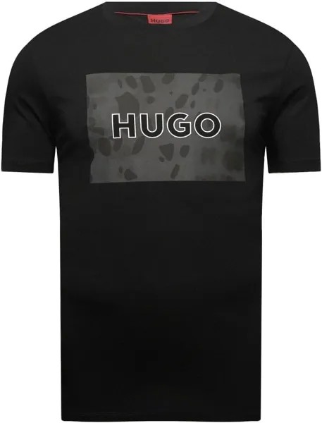 Мужская футболка Hugo Boss Diragolino_V 002-черная с коротким рукавом и круглым вырезом, черный