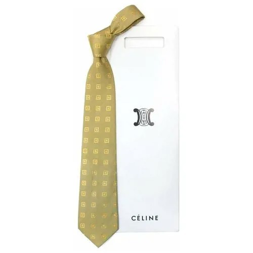 Светло-салатовый шелковый галстук Celine 820231