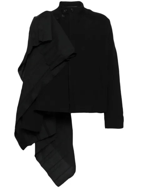 Многослойный бомбер асимметричного кроя Yohji Yamamoto, черный