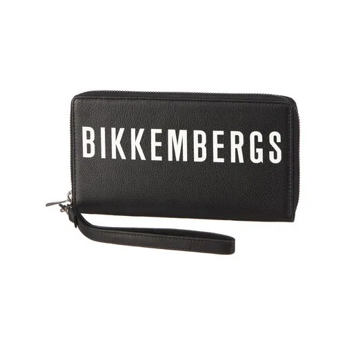 Кошелек BIKKEMBERGS, фактура тиснение, черный