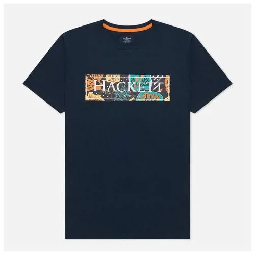 Мужская футболка Hackett Seaweed Print синий , Размер XS