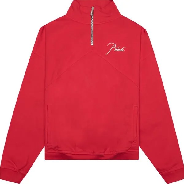 Толстовка Rhude Quarter Zip 'Cherry Red', красный