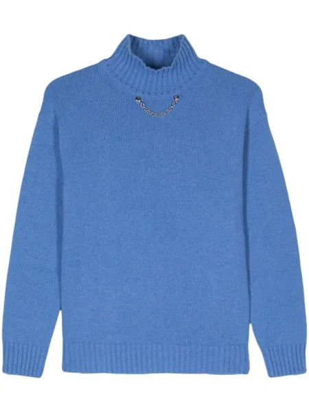 MOSCHINO JEANS джемпер с цепочкой, синий