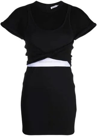Alexanderwang.t многослойное платье-футболка в рубчик