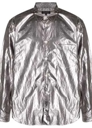 Comme Des Garçons Homme Plus рубашка с длинными рукавами и эффектом металлик