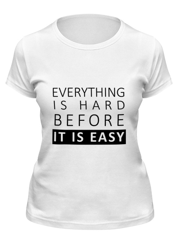 Футболка женская Printio It is easy белая M