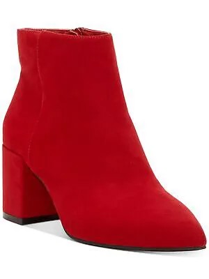 Женские красные ботильоны INC Comfort Omira с острым носком и молнией на блочном каблуке, размер 5 м