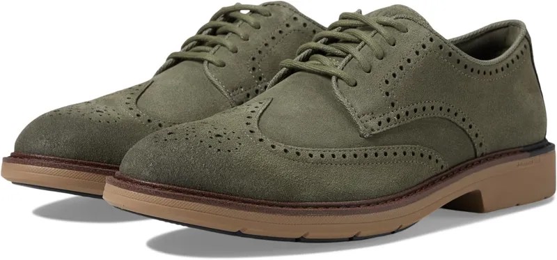 Оксфорды Go-To Wing Oxford Cole Haan, цвет Tea Leaf Suede/Madeira/Irish Coffee