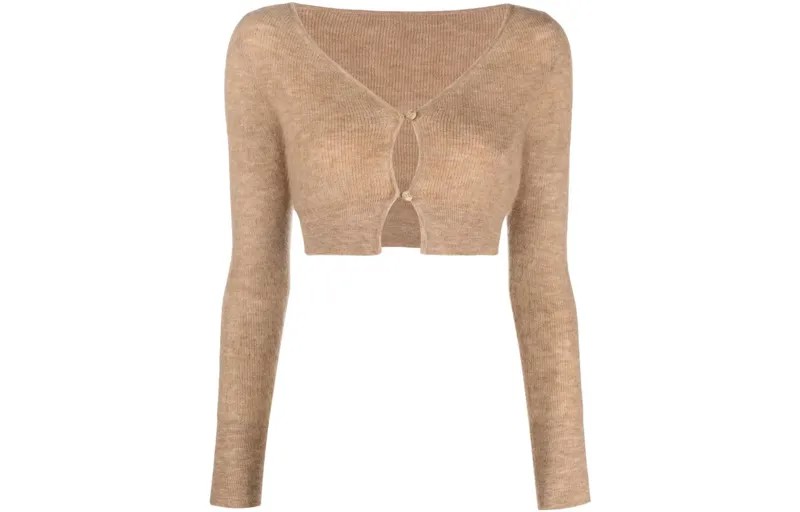Укороченный топ женский светло-коричневый Jacquemus