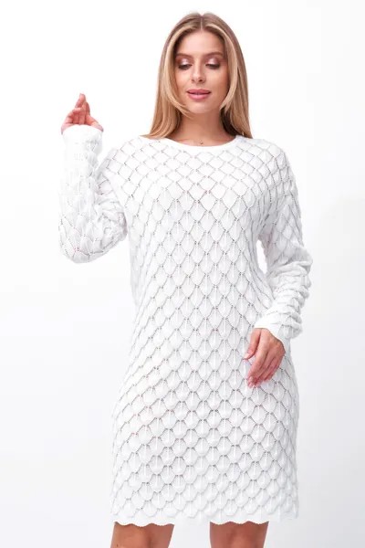 Платье женское Злата Стиль 3-692 белое 52 RU
