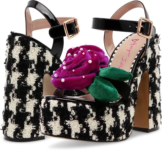 Босоножки Eugene Blue by Betsey Johnson, цвет Black/White/Multi