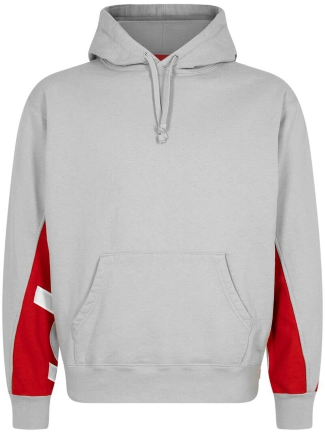 Укороченное худи со вставками Supreme, серый