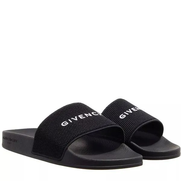 Сандалии slide flat sandals in rubber Givenchy, черный