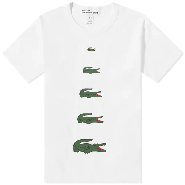 Comme des Garçons Shirt SHIRT x Lacoste Multi Croc, белый