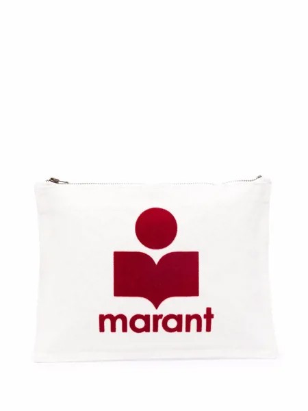 Isabel Marant Étoile клатч с фактурный логотипом