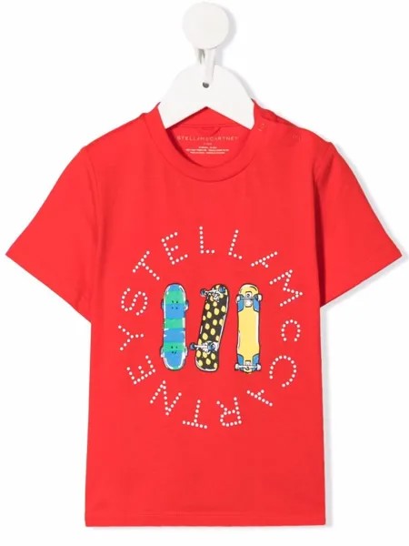 Stella McCartney Kids футболка с принтом и логотипом