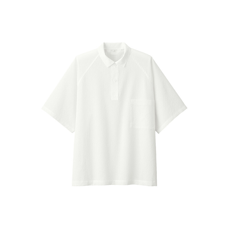 Рубашка-поло Muji Labo с короткими рукавами, кремовый