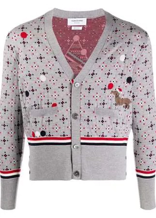 Thom Browne кардиган Holiday Hector с V-образным вырезом