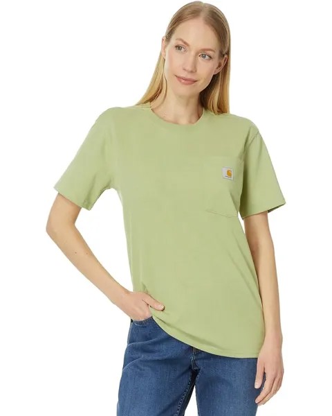 Футболка Carhartt WK87 Workwear Pocket Short Sleeve, цвет Dried Clay