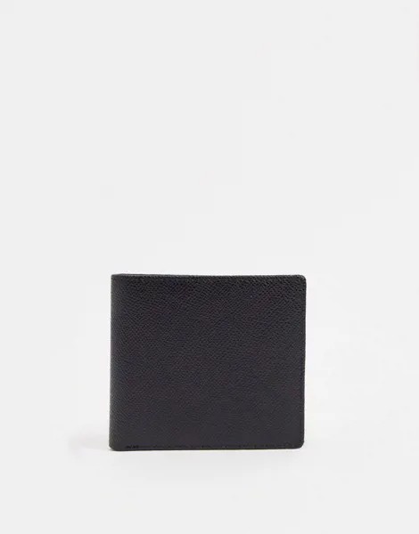 Складной бумажник из зернистой кожи с карманом на молнии Gianni Feraud-Черный цвет