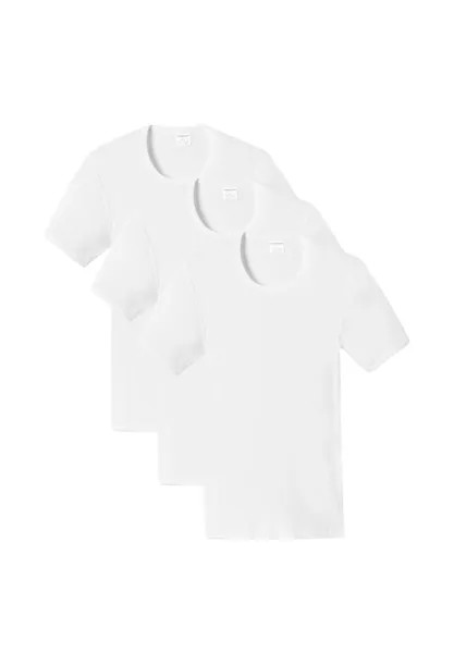 Майка/рубашка с короткими рукавами, набор из 3 шт. Cotton Essentials, двойная резинка SCHIESSER