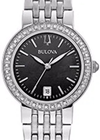 Японские наручные  женские часы Bulova 96R241. Коллекция Diamonds