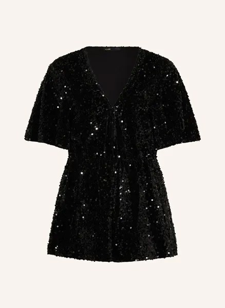 Комбинезон с пайетками Maje, черный