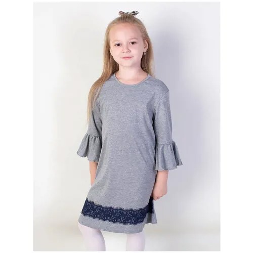 Платье радуга дети, размер 38/152, серый