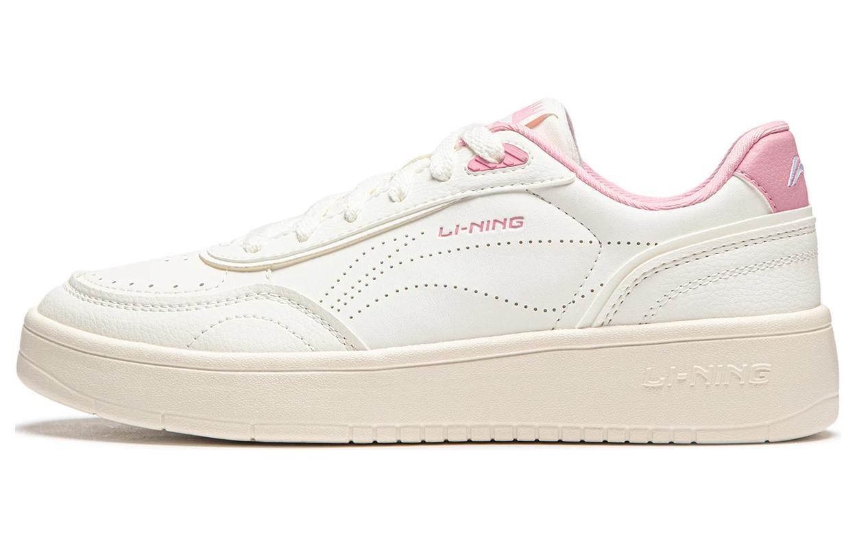 Кроссовки LINING Su Su Skateboarding Shoes Women's Low-top White/Pink, розовый