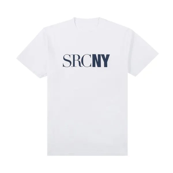 Футболка Sporty & Rich SRCNY T-Shirt 'White/Navy Print', белый