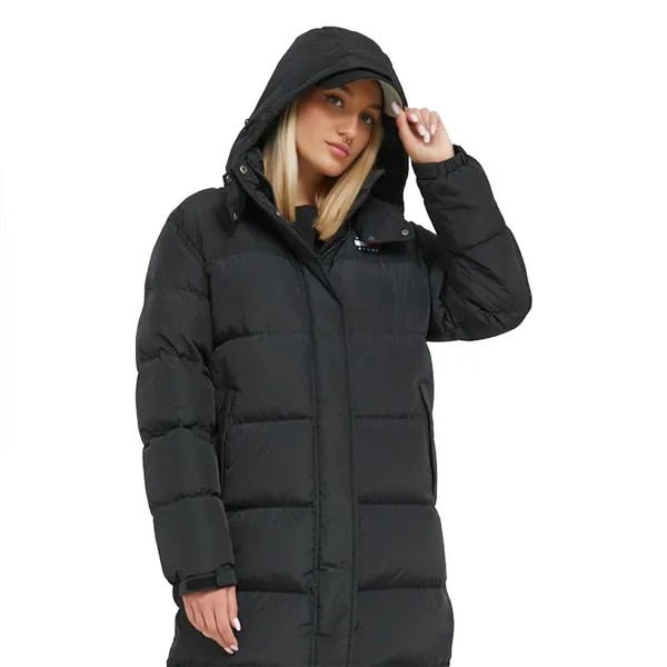 Пальто Tommy Jeans Alaska Long Puffer, черный