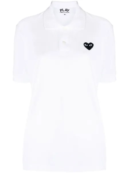 Comme Des Garçons Play рубашка поло Heart с логотипом, белый