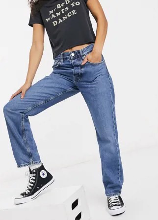 Синие выбеленные джинсы свободного кроя Dua Lipa x Pepe Jeans-Синий