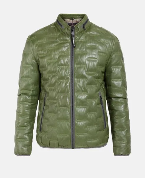 Кожаный пиджак Milestone, зеленый