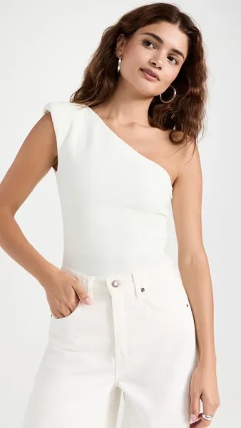 Топ Amanda Uprichard Kyra One Shoulder, слоновая кость