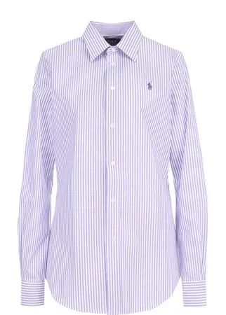 Приталенная хлопковая блуза в полоску Polo Ralph Lauren